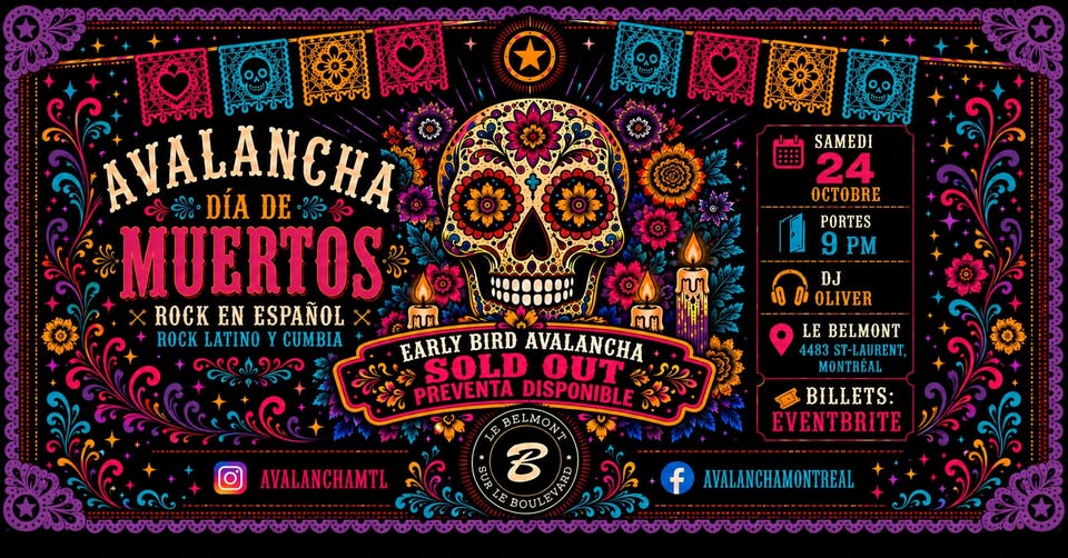 Avalancha : Día de Muertos – 10e édition | Rock en español, cumbia et ska