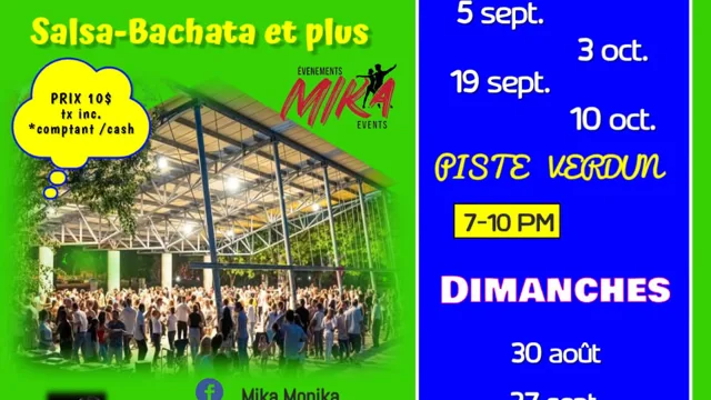 Samedi 19 sept. ❤️ Piste Verdun avec MIKA EVENTS
