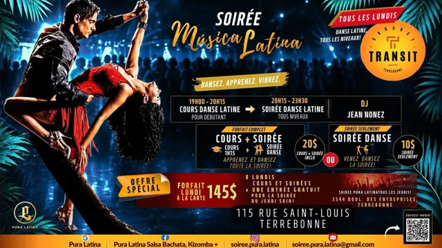 Soirée de danse latine SKB+ Música Latina tous les lundis Dj Jean Nonez 20h15 & cours débutant 19h