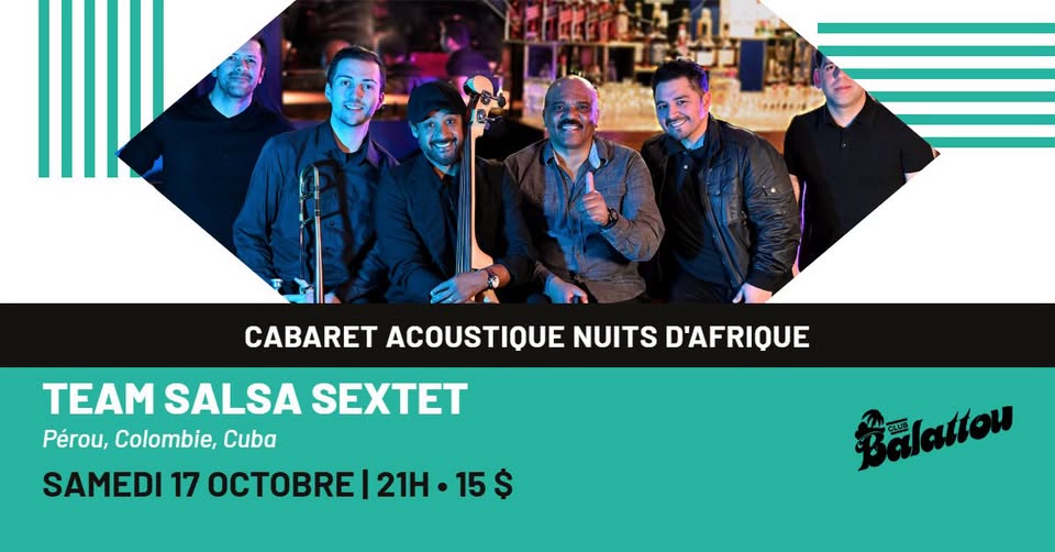 Team Salsa Sextet at Cabaret Acoustique Nuits d'Afrique