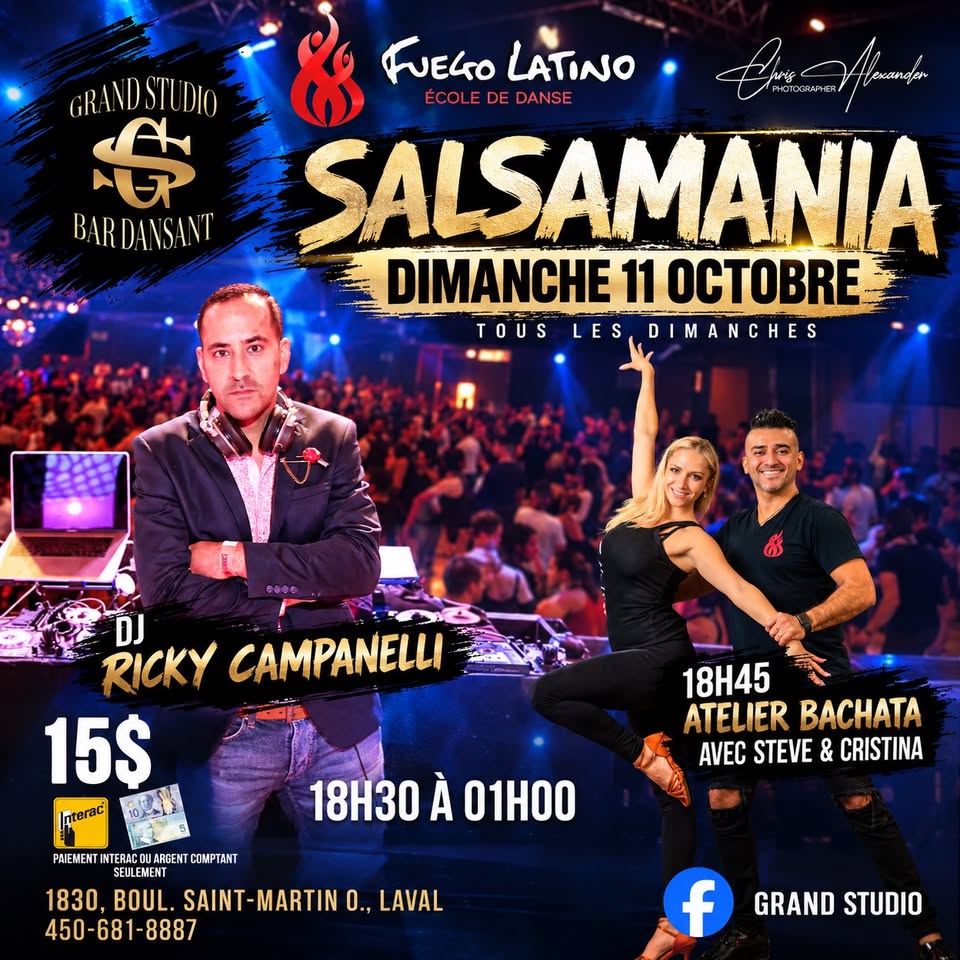SalsaMania Latin Dance – Laval – October 11