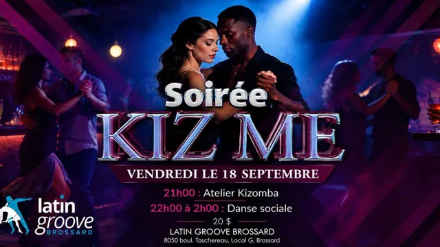 Kiz Me: noche de kizomba en Latin Groove Brossard