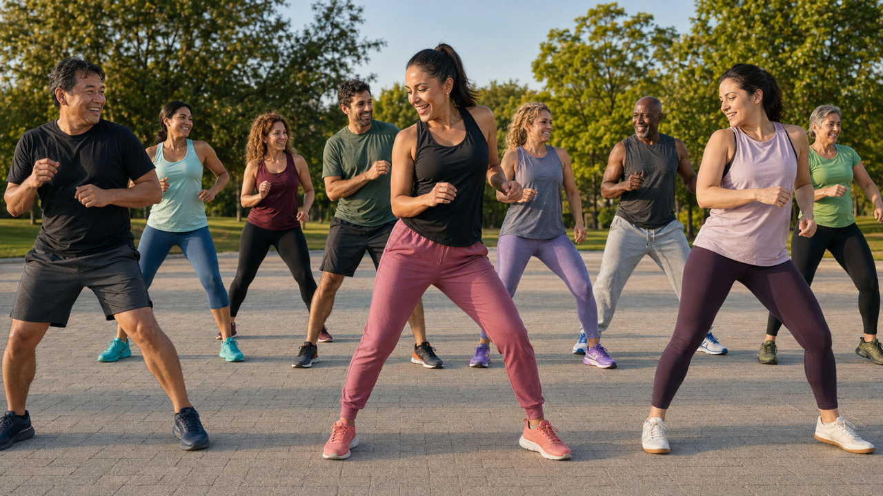 Zumba dancing