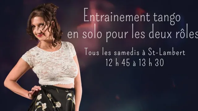 Entraînement Tango en Solo avec Caroline Demers à St-Lambert