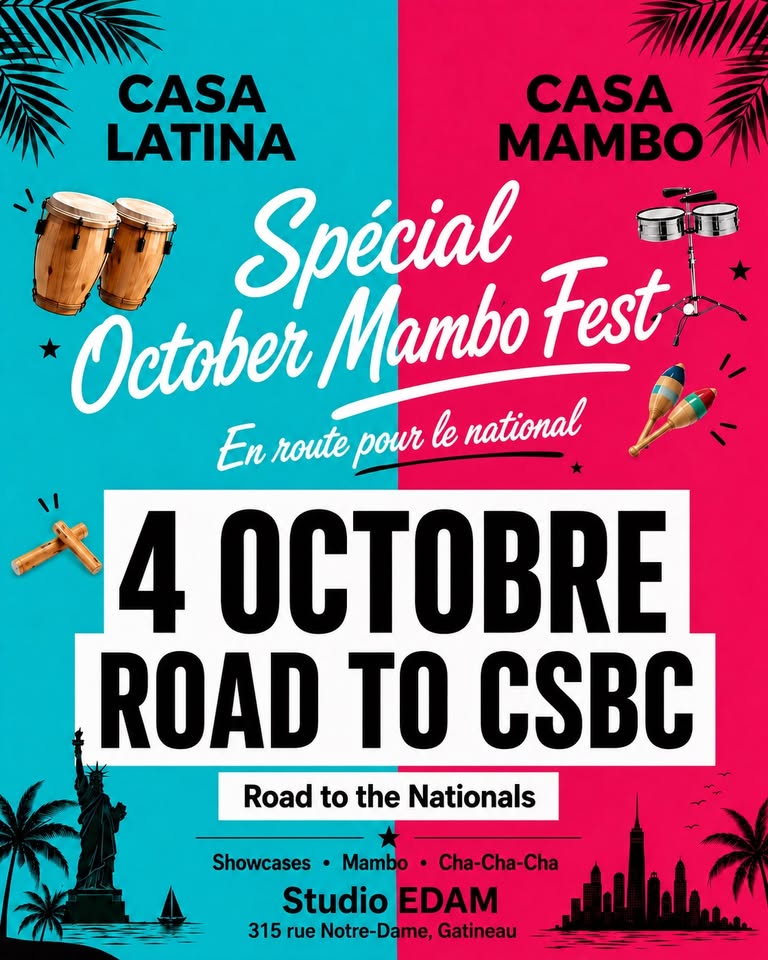 Casa Latina Casa Mambo October Mambo Fest: Road to CSBC The Nationals