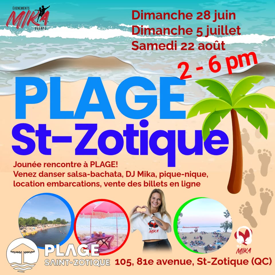 Salsa et Bachata à la Plage St-Zotique avec DJ MIKA