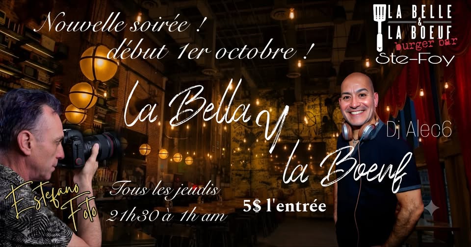 Soirée latine au restaurant La Belle Et La Boeuf, Place Ste-Foy