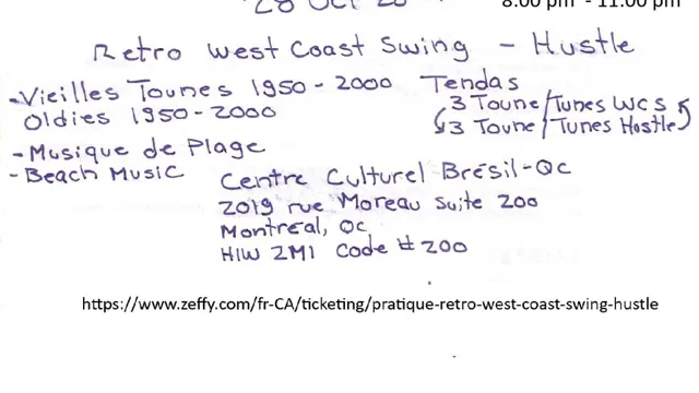 Pratique Retro West Coast Swing et Hustle – Session de pratique