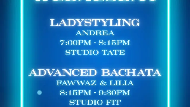 Bachata Wednesday: Lady Styling & Advanced Partnerwork