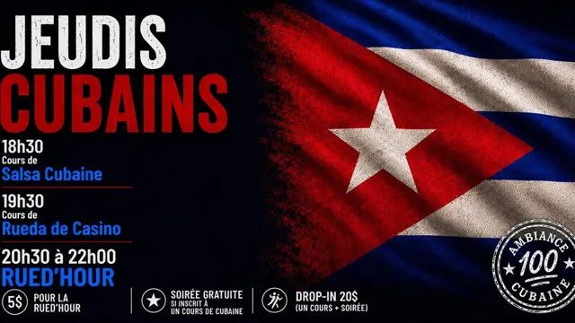 Les Jeudis Cubains | Cours de Salsa Cubaine + Soirée Rued'Hour