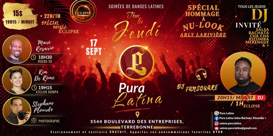 Pura Latina & Éclipse: Tributo Nu-Look - 17 de sept