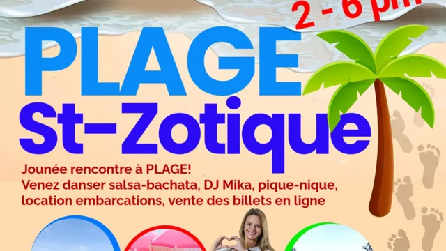 Dimanche 2 août 🏝️ PLAGE St-Zotique, Salsa-Bachata avec Dj MIKA