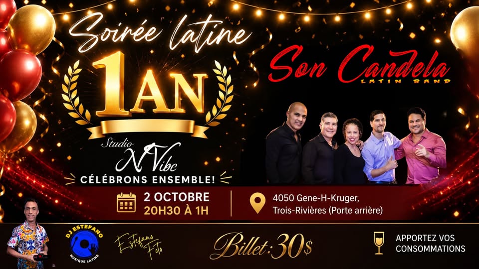 Studio NVibe 1st Anniversary Party with Son Candela Latin Band