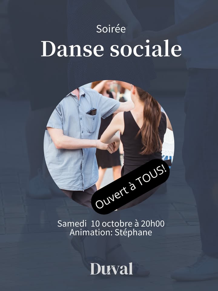 Soirée de danse sociale au Centre Duval