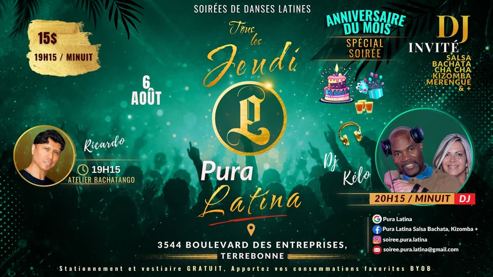 Celebración de cumpleaños mensual Pura Latina - 6 de agosto