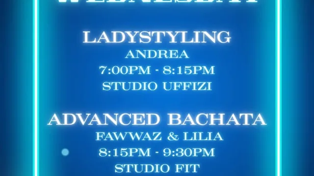 Bachata Wednesday : Lady Styling et Partnerwork avancé