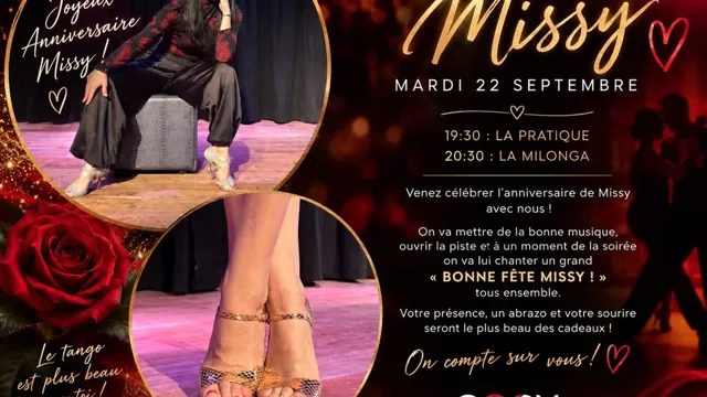 Martes 22 de septiembre: Esta milonga es para ti, Missy