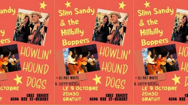 Soirée rockabilly & hillbilly avec Slim Sandy and the Hillbilly Boppers et The Howlin' Hound Dogs