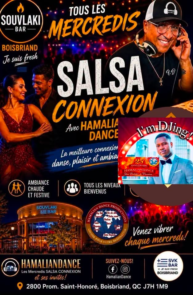 Les Mercredis Salsa Connexion avec HamalianDance – Souvlaki Bar Boisbriand