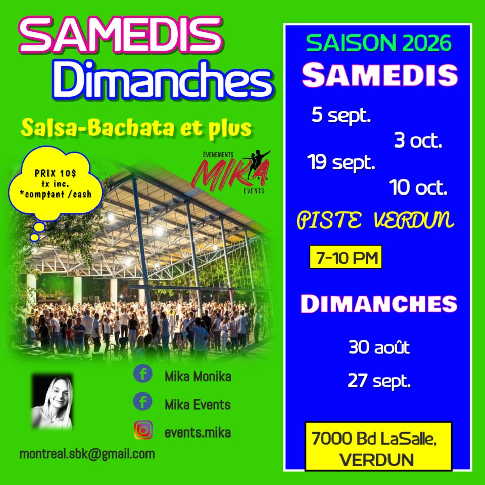 Samedi 3 octobre ❤️ Piste Verdun avec MIKA EVENTS