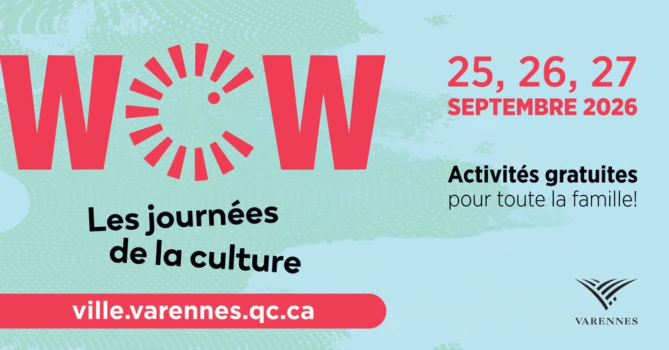 Journées de la culture à Varennes | 25 au 27 septembre 2026