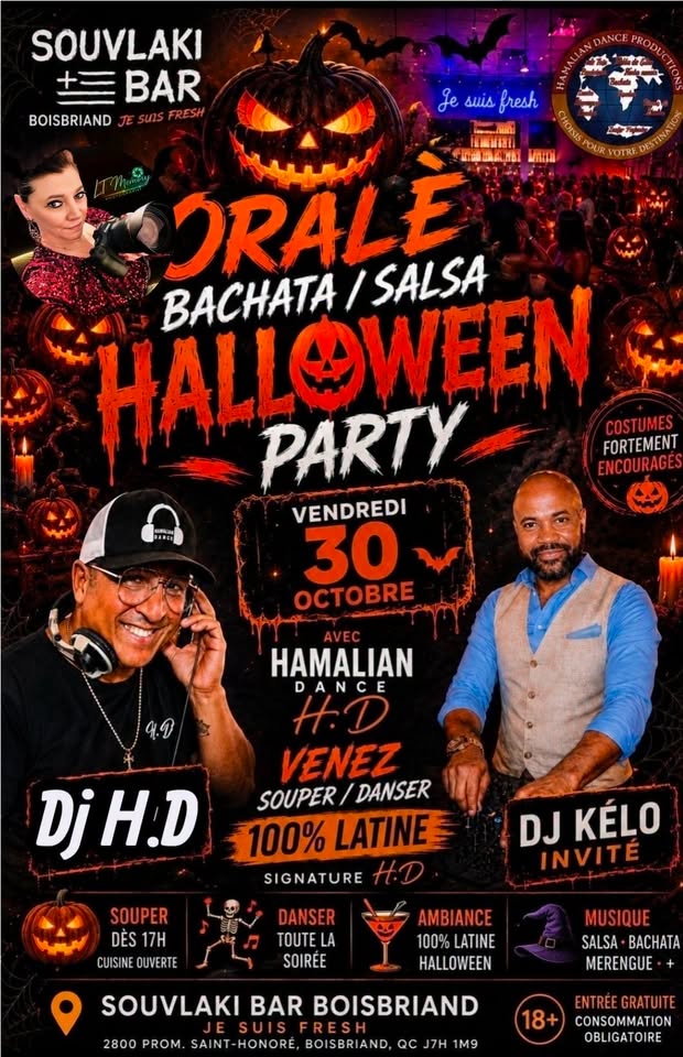 Fiesta de Halloween Òralè Bachata & Salsa