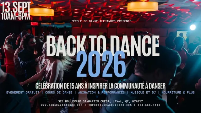 Back to Dance 2026 | Dimanche 13 septembre