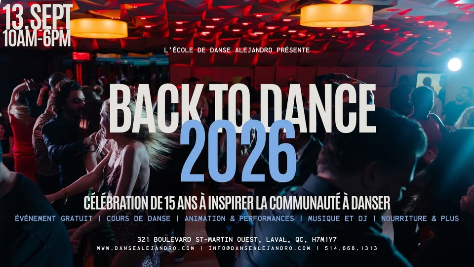 Back to Dance 2026 | Dimanche 13 septembre